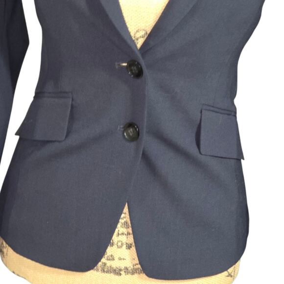 Hugo Boss Regular-fit blazer in Virgin Wool Women's Navy Blazer Size 0 New - Picture 4 of 15